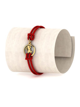 KuberBox - 14K Hanuman Gold Rakhi cum Pendant