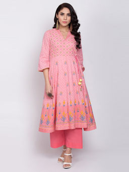 Biba - Pink Printed Kurta