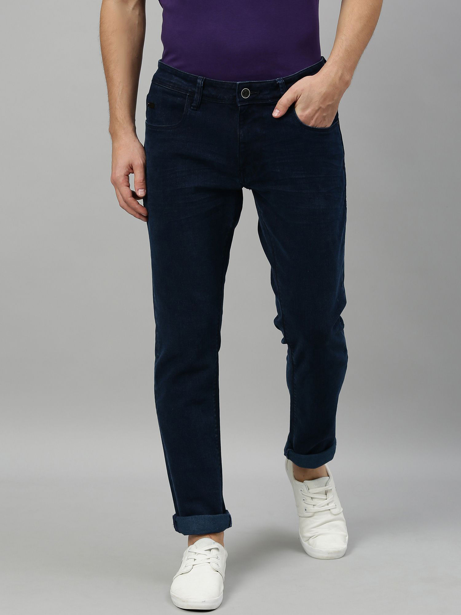 Buy RARE RABBIT Chark Blue Slim Fit 