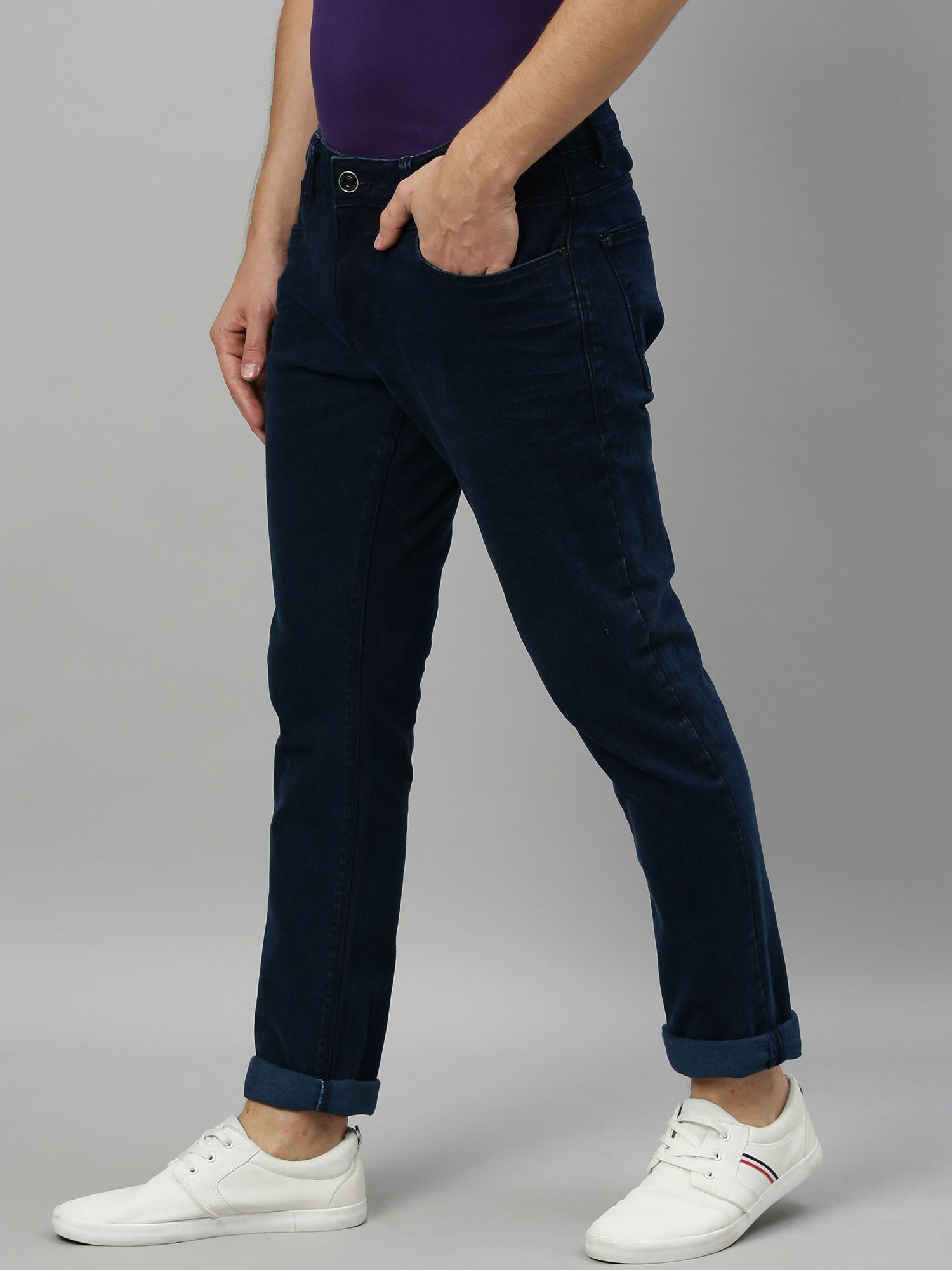 Buy RARE RABBIT Chark Blue Slim Fit 