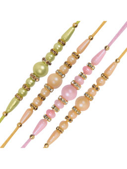 Arendelle - Combo of 4 Pastel Beads Rakhi For Brother