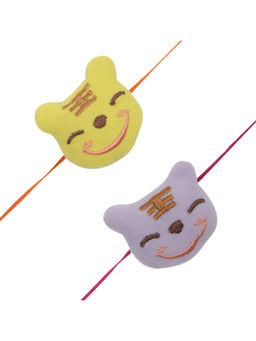 Arendelle - Combo of 2 Stuffed Bear Rakhi For Baby Brother
