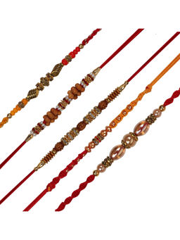 Arendelle - Combo of 5 Gold Plated Designer Rakhi's For Brother