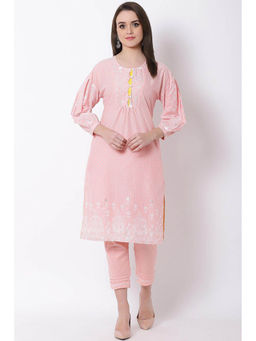 Rangriti - Peach Printed Kurta