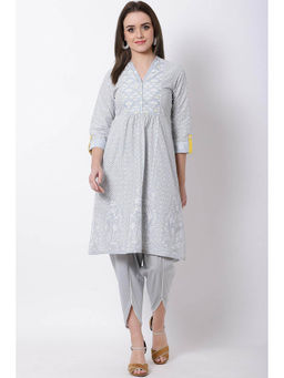 Rangriti - Grey Printed Top