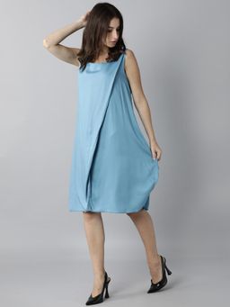 RAREISM - Blue Solid/plain Dresses