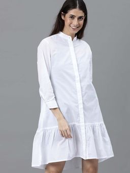 RAREISM - White Solid/plain Dresses