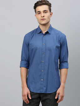 Rare Rabbit - Blue Solid Shirt