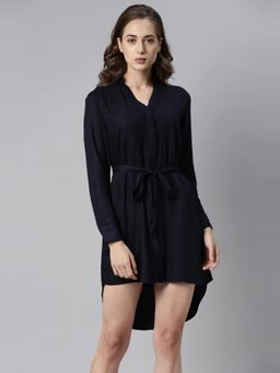 RAREISM - Navy Solid Knee Dress