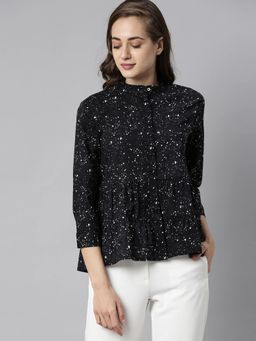 RAREISM - Black Printed Tops