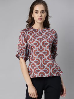 RAREISM - Brown Printed Tops