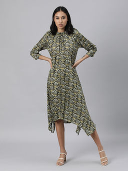 RAREISM - Green Floral Knee Length