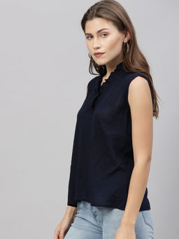 RAREISM - Navy Blue Solid Top