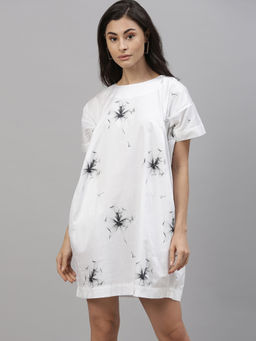 RAREISM - White Printed Mini Dress