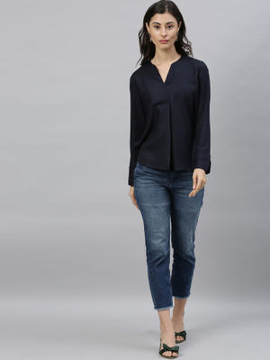 Rareism Women Laika Grey Full Sleeve Lapel Neck Button Plain Blazer