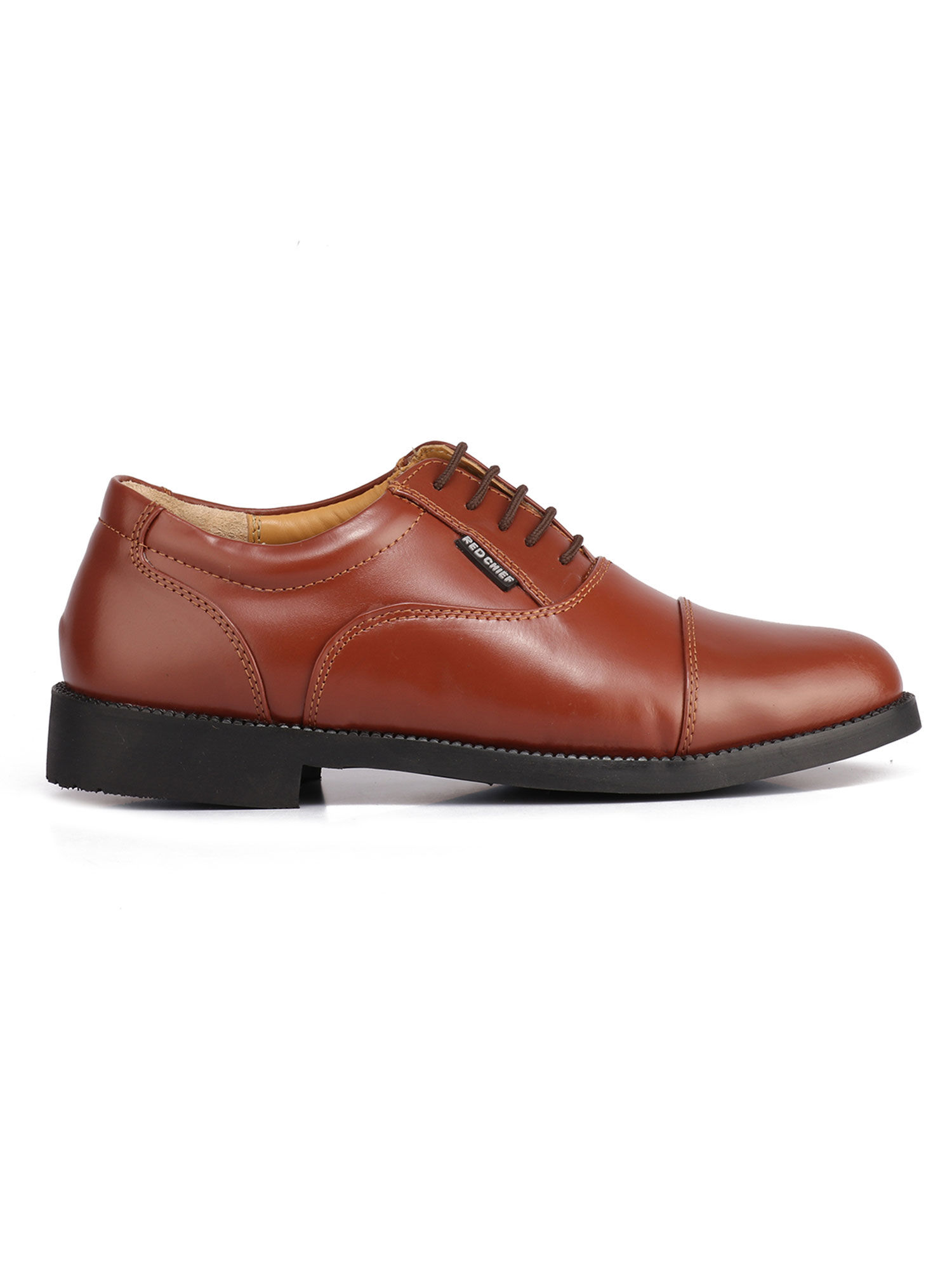 Tan Oxfords Leather Formal Shoes (UK 