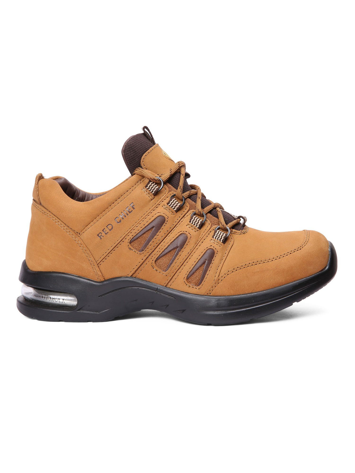 Buy Red Chief Brown Flat Boots Leather 