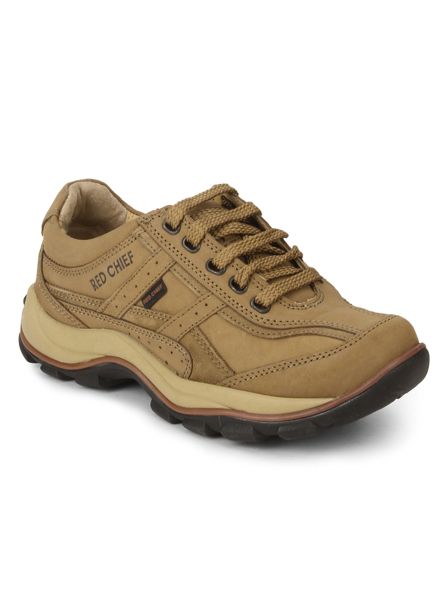 Buy Red Chief Brown Flat Boots Leather 
