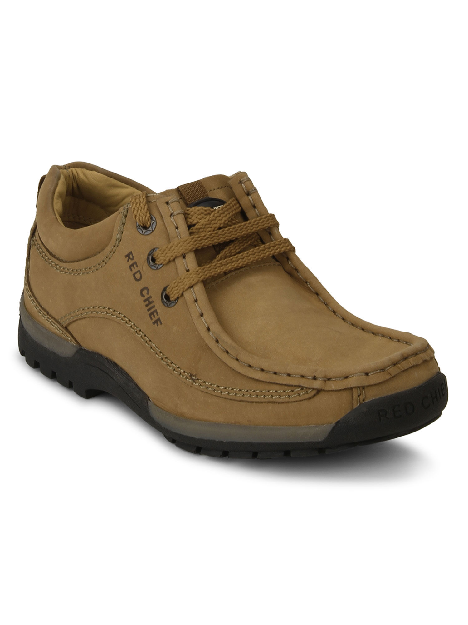 Buy Red Chief Brown Flat Boots Leather 