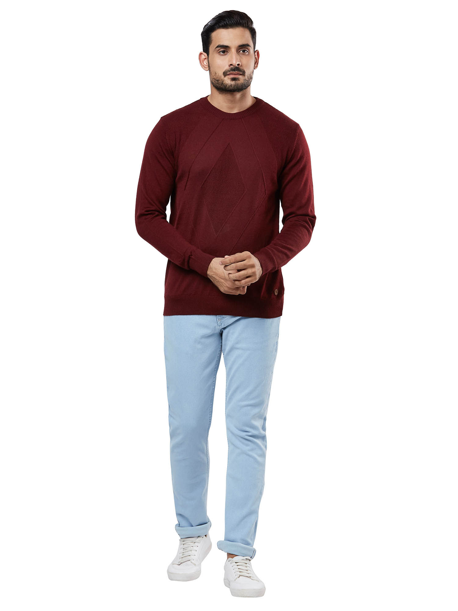 Buy Raymond Light Blue Plain Jeans 