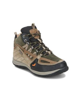 Buy Red Chief Olive Flat Boots Leather 