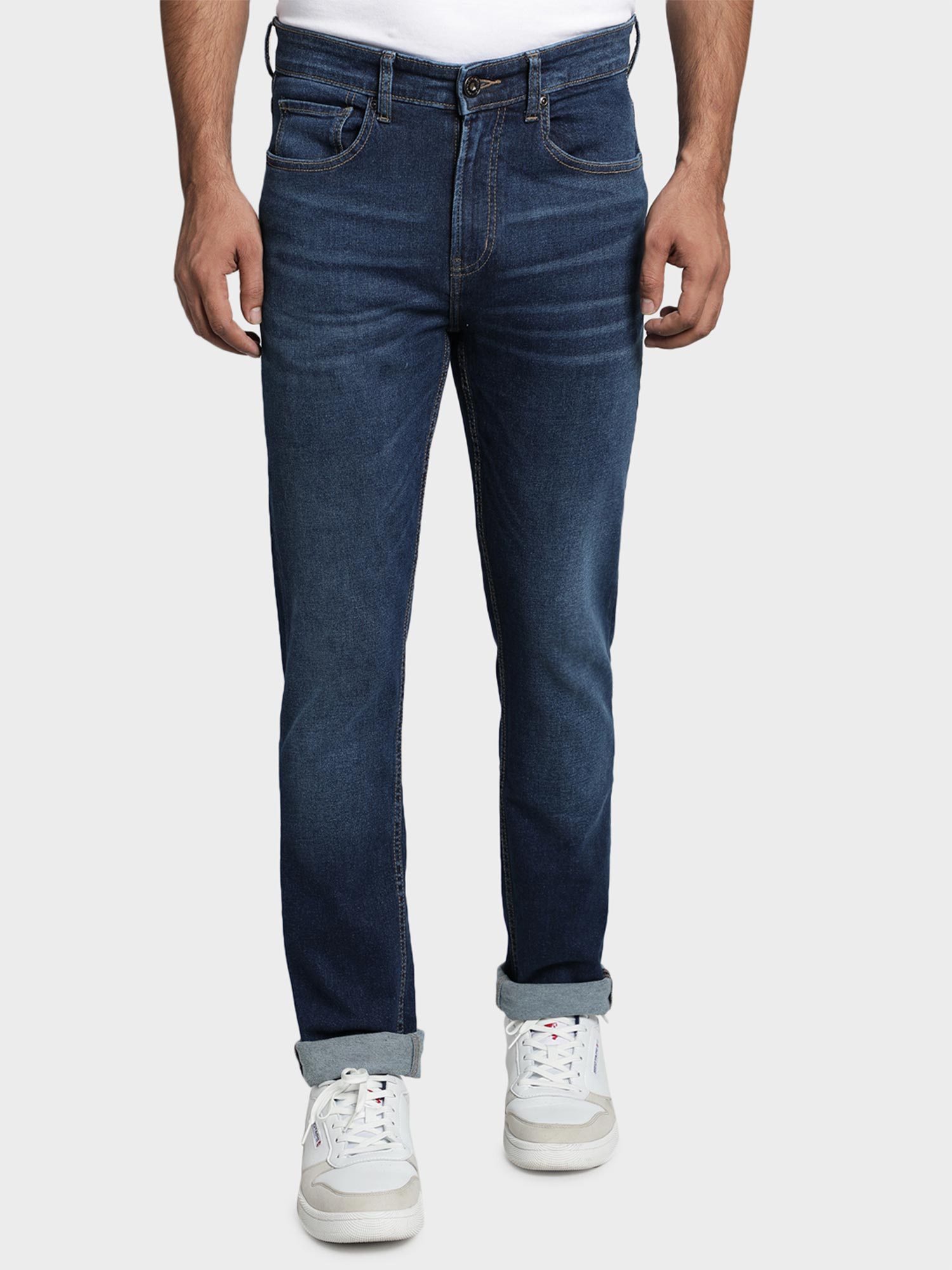 Buy Red Tape Men Dark Blue Jeans Online 