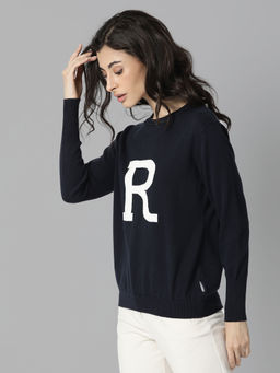RAREISM - Navy Blue Textured Cardigans & Sweaters
