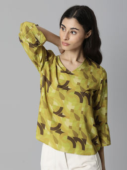 RAREISM - Green Printed Tops