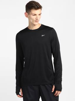 Reebok - Re Speed Wick Ls Tee Black Running T-shirts
