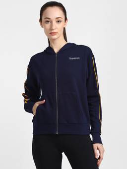 Reebok - Te Piping Full Zip Blue Training Sweatshirts