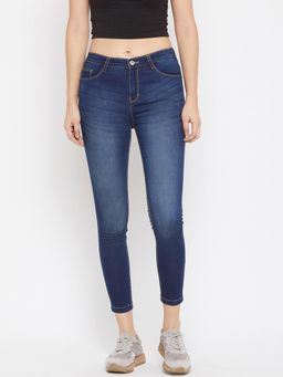 CRIMSOUNE CLUB - Women's Blue Solid Jeans