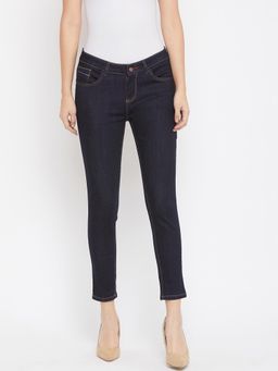 CRIMSOUNE CLUB - Women's Blue Solid Jeans