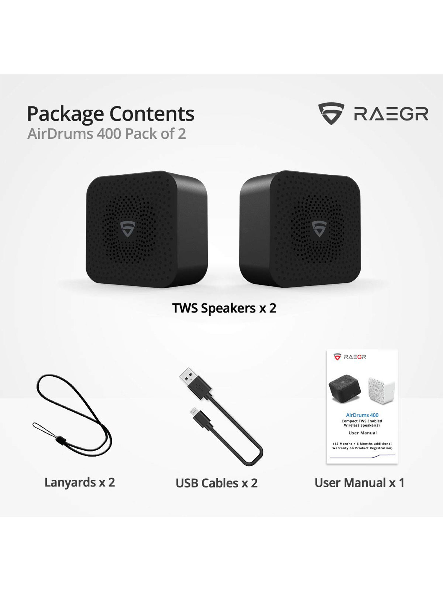 Buy RAEGR AirDrums 400 TWS Mini 