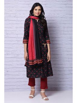 Rangriti - Black Solid Dupatta