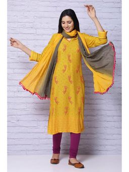 Rangriti - Mustard Solid Dupatta