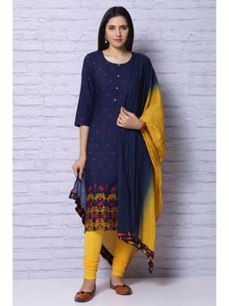 Rangriti - Indigo Solid Dupatta