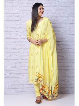 Rangriti - Yellow Printed Dupatta