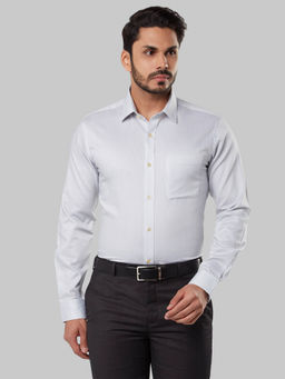 Raymond - Grey Striped Formal Shirt