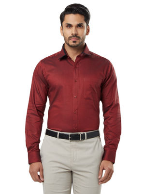 Dark maroon formal shirt clearance