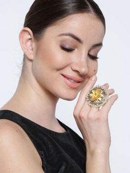 Priyaasi - Lotus Inspired Pearl Statement Ring