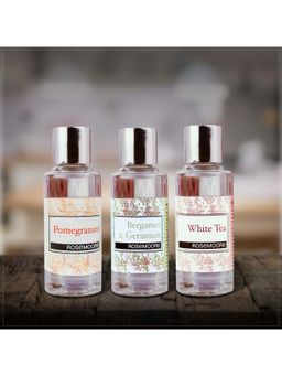 Rosemoore - Aroma Diffuser Oil Pack Of 3 Bergamot & Geranium White Tea Pomegranate 15Ml Each