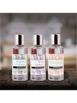 Rosemoore - Aroma Diffuser Oil Pack Of 3 Bergamot & Geranium White Mulberry Pink Pomello 15Ml Each