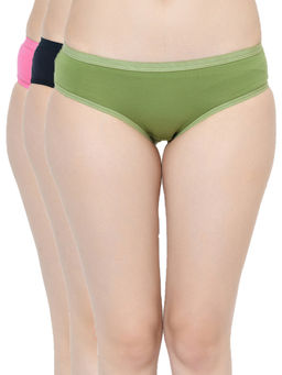 Groversons Paris Beauty - Regular Outer Elasic Solid Panty - Multi-Color