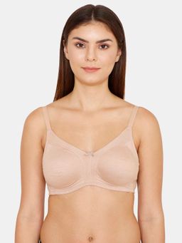 Zivame - Rosaline Essentials Double Layered Non Wired 3/4th Coverage Bra-Roebuck - Nude
