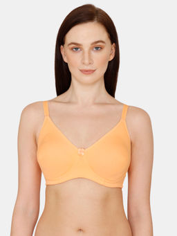 Zivame - Rosaline Basics Double Layered Non Wired 3/4th Coverage Bra Rhododendron - Orange