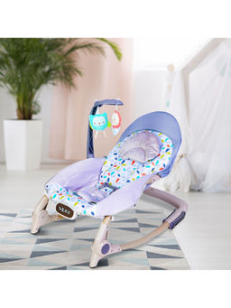 Baby Moo - Automatic 3 Position Seat Recliner Bouncer Floral Grey