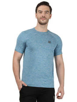 Rock.it - Blue Round Neck Slim Fit T-Shirt