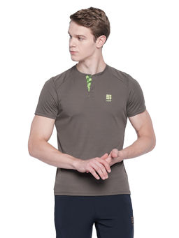 Rock.it - Brown Round Neck Slim Fit T-Shirt