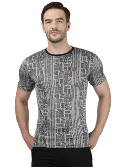 Rock.it - L.Grey Round Neck Slim Fit T-Shirt
