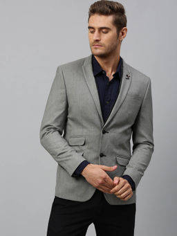 Rare Rabbit - Grey Solid Blazer
